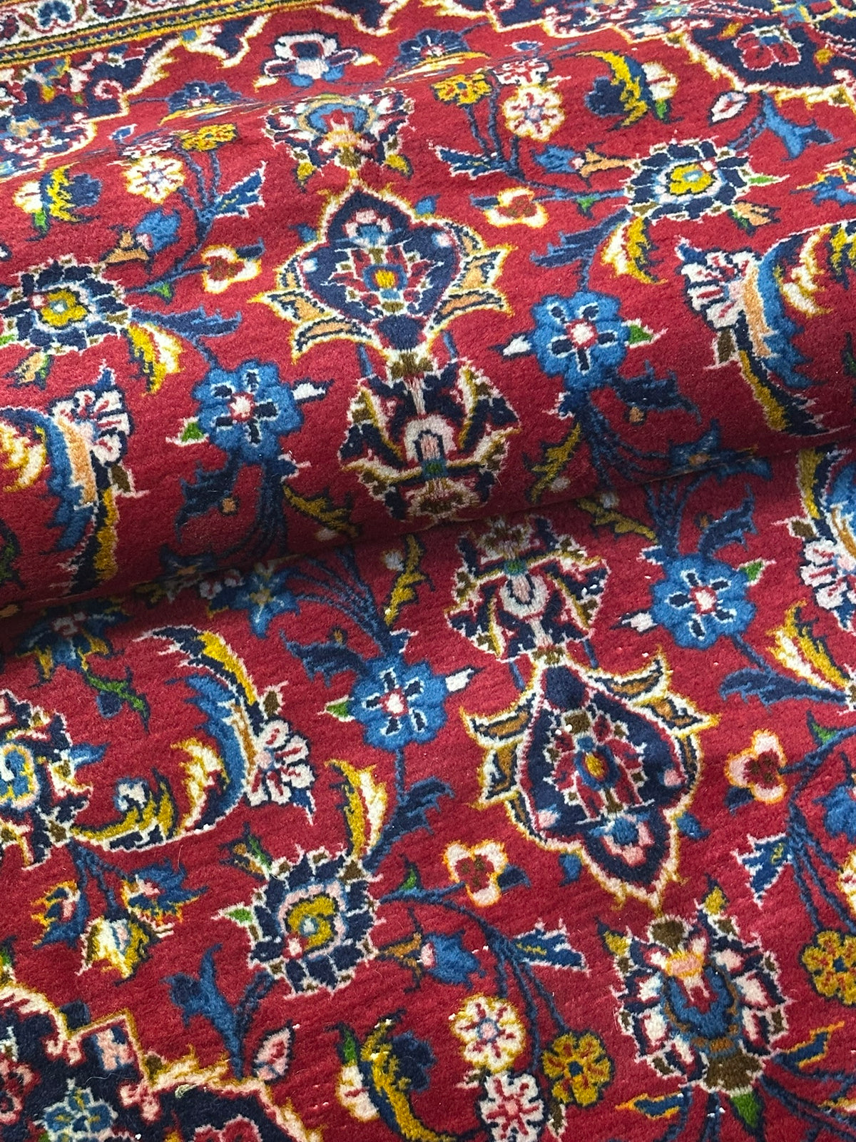 Orientteppich handgeknüpft Keschan Korkwolle 224x140 cm