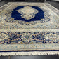 Orientteppich handgeknüpft Kirman Laver Spiegel Medaillon 383x278 cm