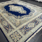 Orientteppich handgeknüpft Kirman Laver Spiegel Medaillon 383x278 cm