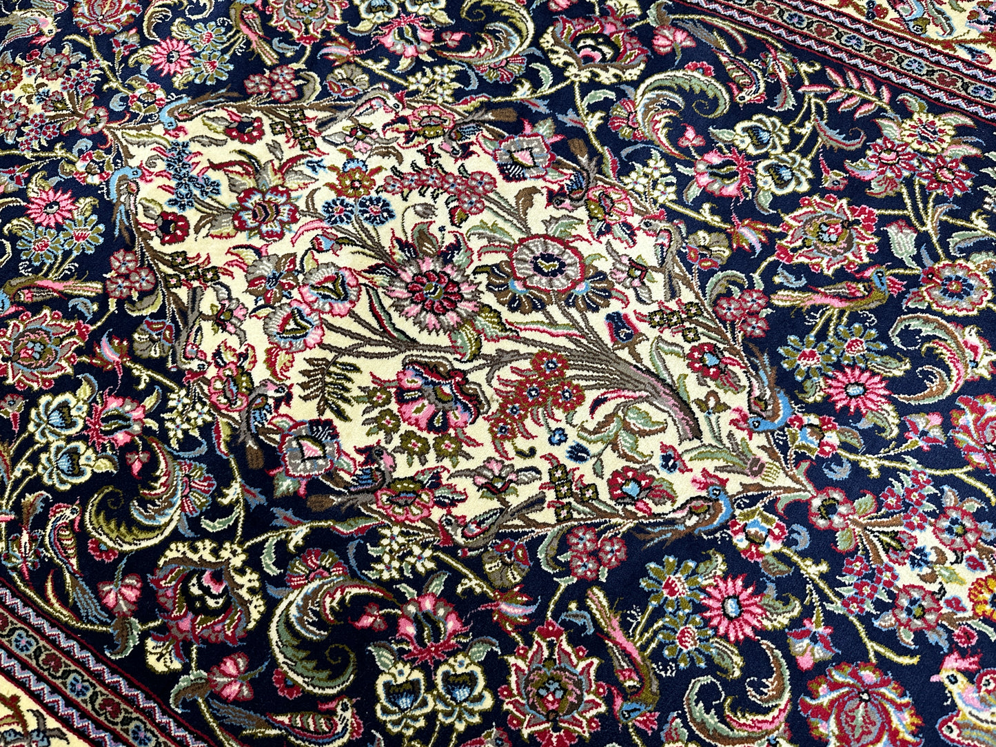 Handgeknüpfter Perser Orientteppich Ghom 252x145 cm