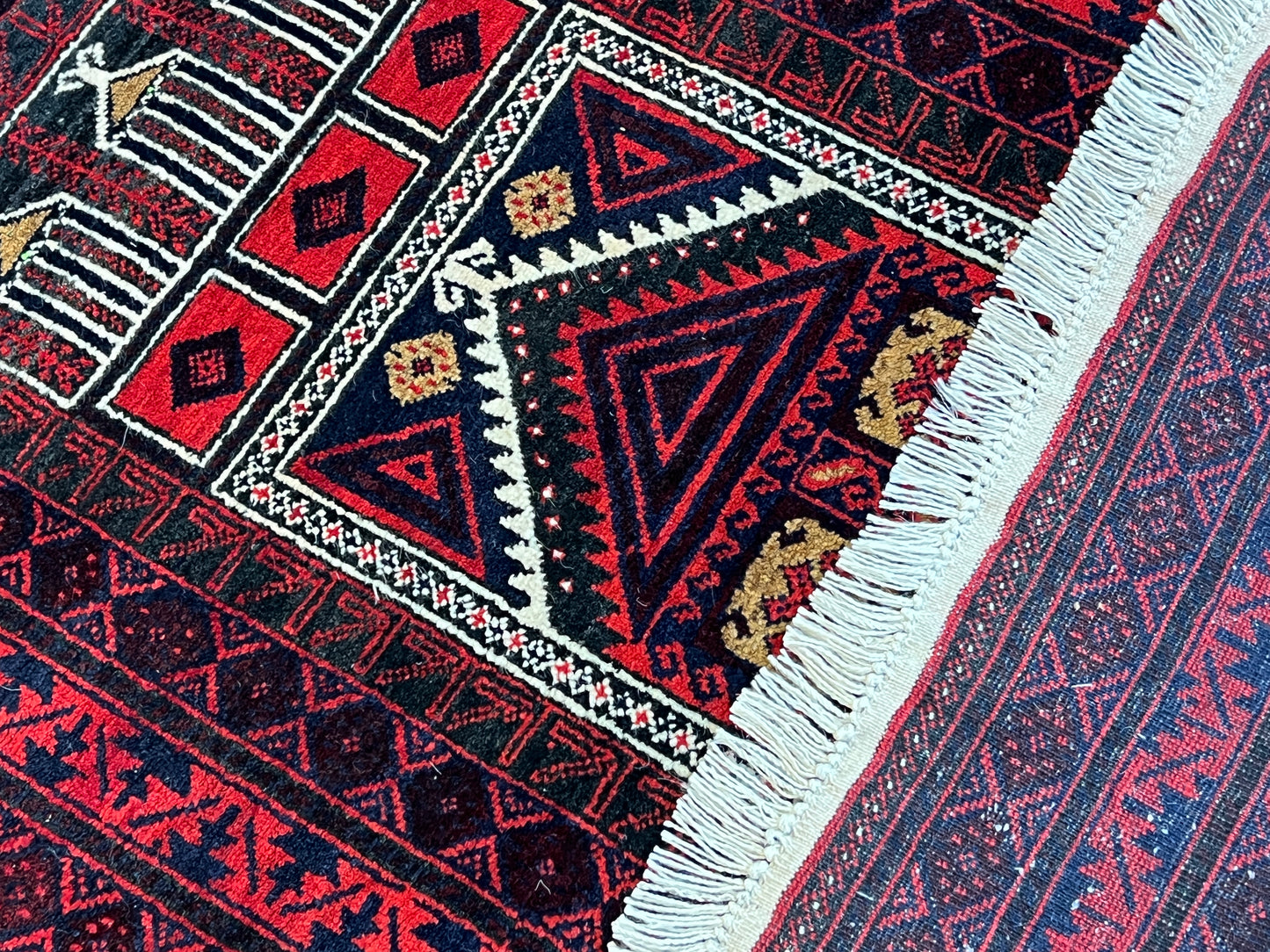 Handgeknüpfter Perser Orientteppich - Belutsch Gebetsteppich 140x90 cm
