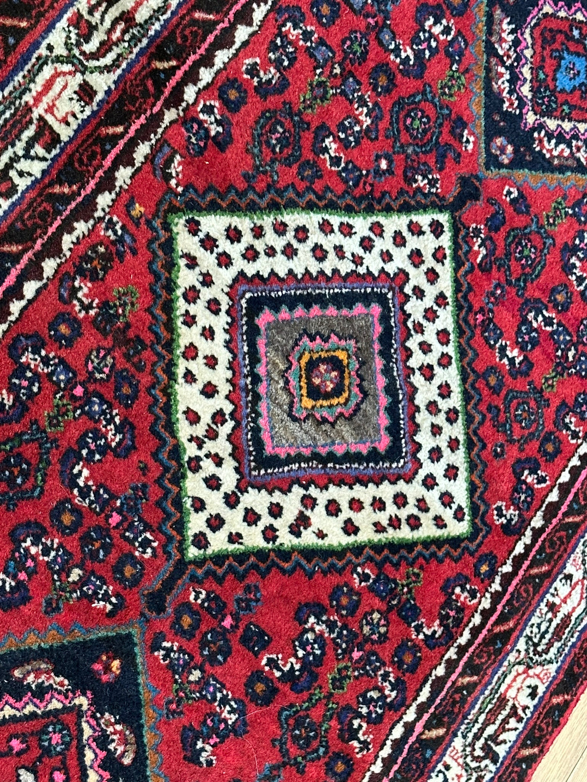 Orientteppich handgeknüpft Hamadan Läufer 310x85 cm