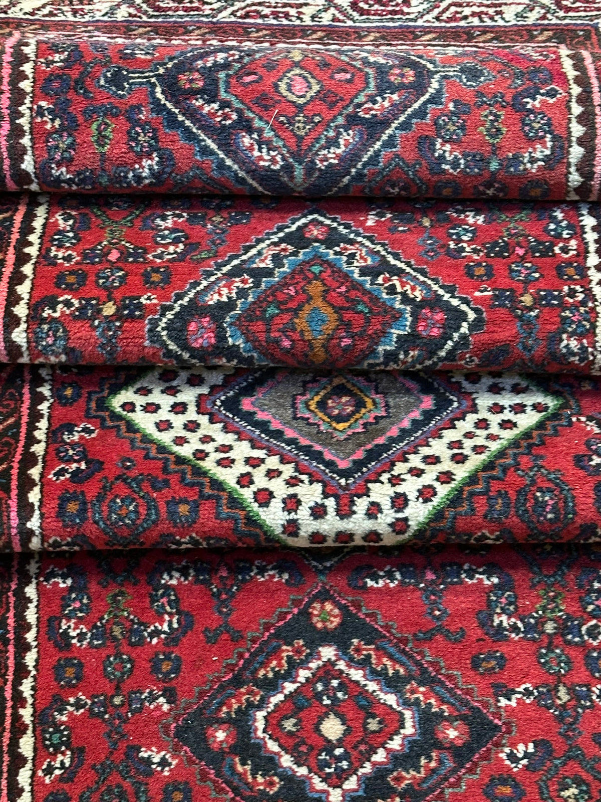 Orientteppich handgeknüpft Hamadan Läufer 310x85 cm