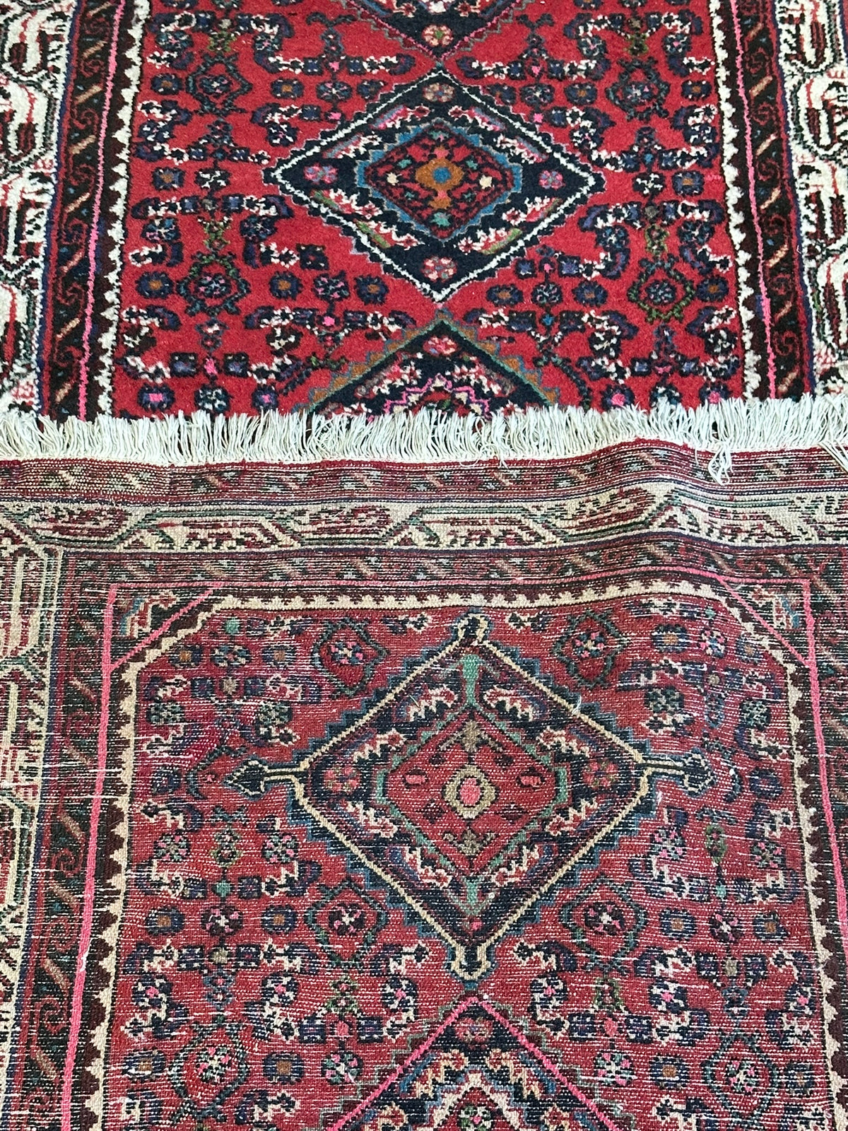 Orientteppich handgeknüpft Hamadan Läufer 310x85 cm