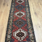 Antiker  Orientteppich handgeknüpft Kazak Läufer selten 290x84 cm