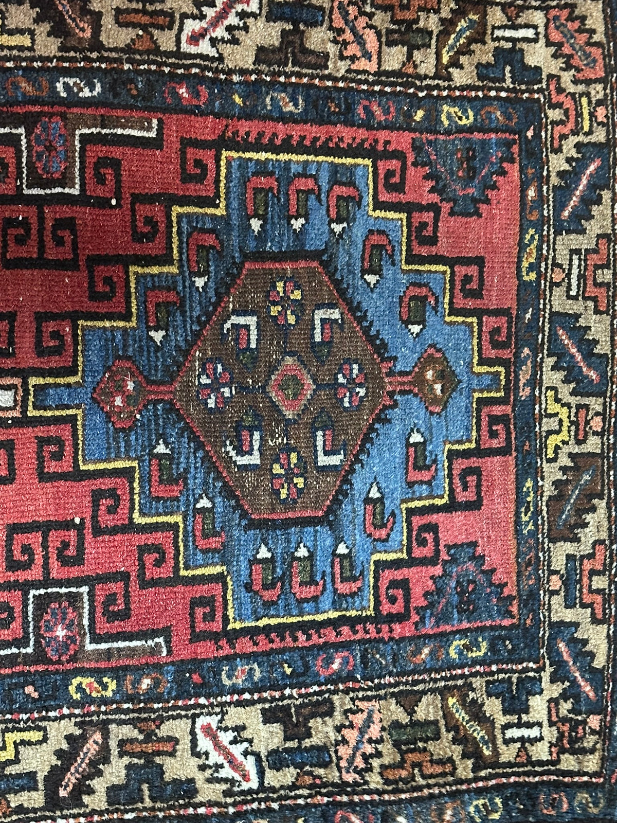 Antiker  Orientteppich handgeknüpft Kazak Läufer selten 290x84 cm