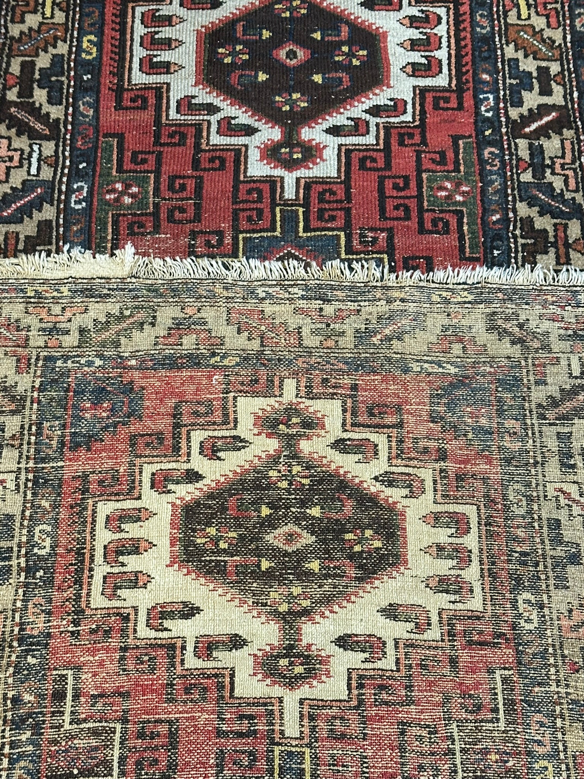 Antiker  Orientteppich handgeknüpft Kazak Läufer selten 290x84 cm
