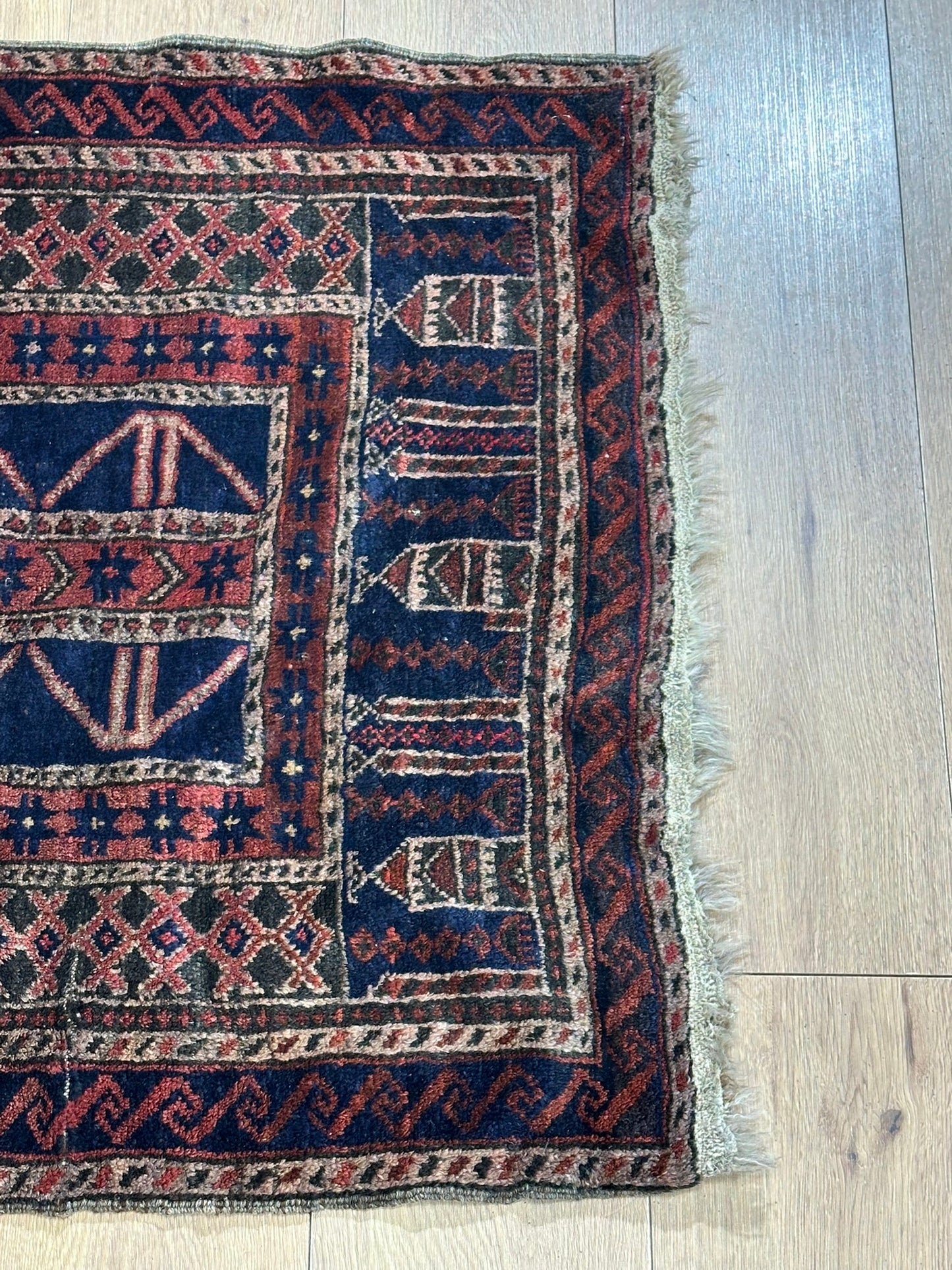 Orientteppich handgeknüpft Belutsch 116x83 cm