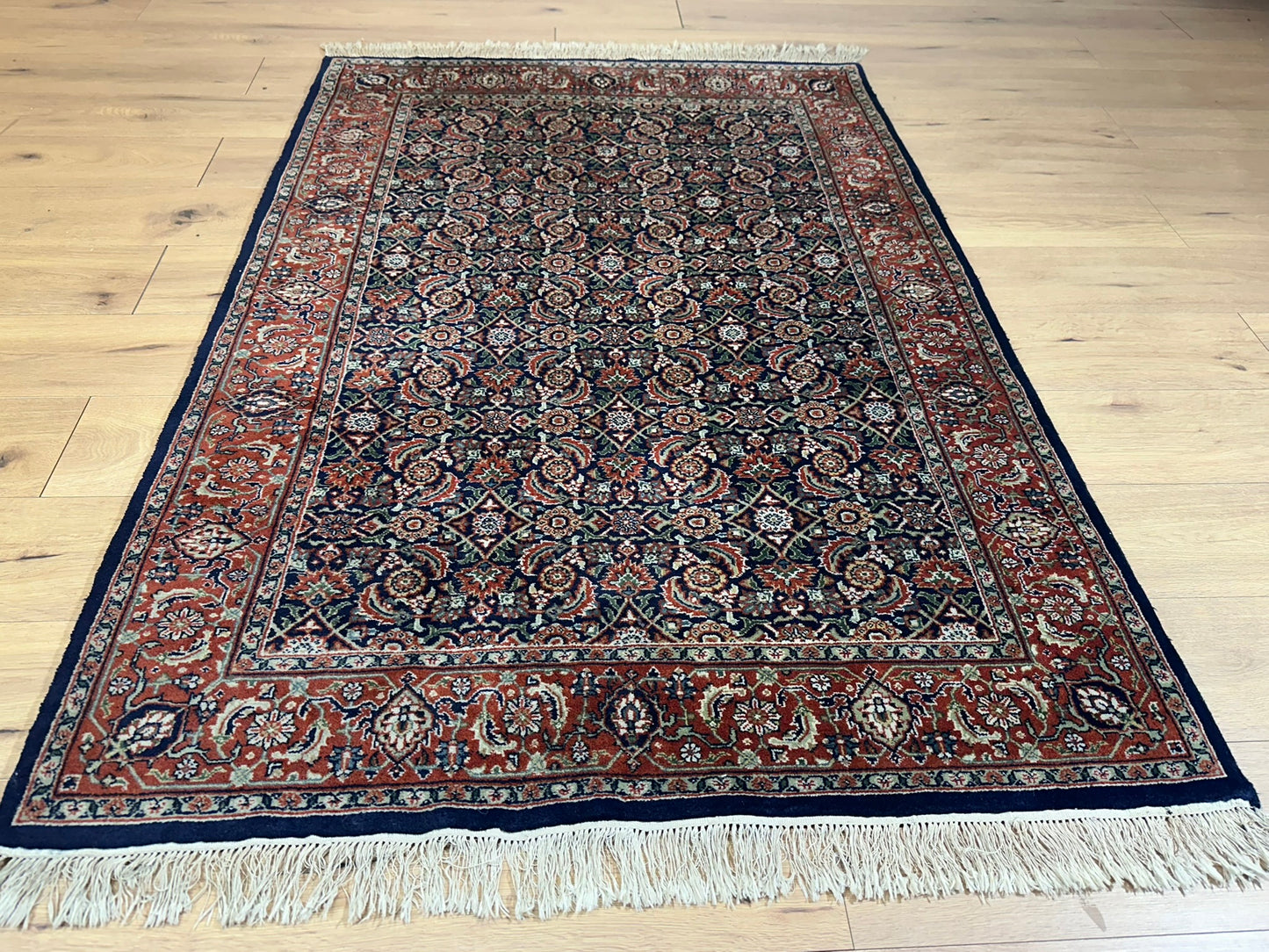   Orientteppich handgeknüpft Bidjar Herati 180x124 cm