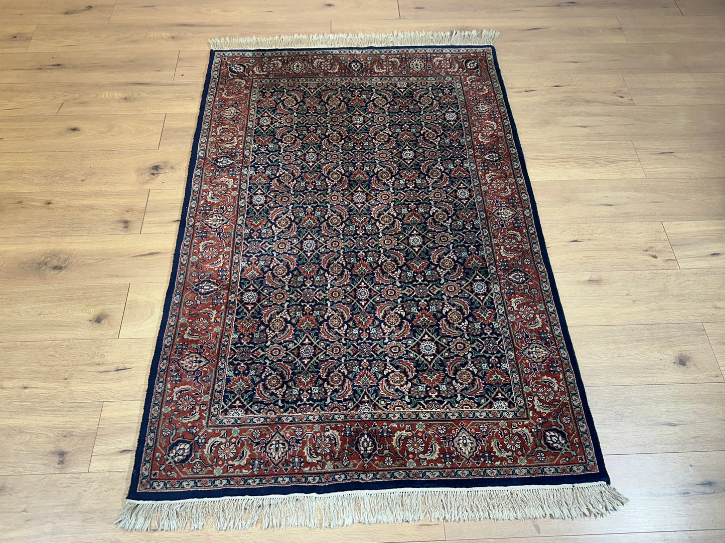   Orientteppich handgeknüpft Bidjar Herati 180x124 cm