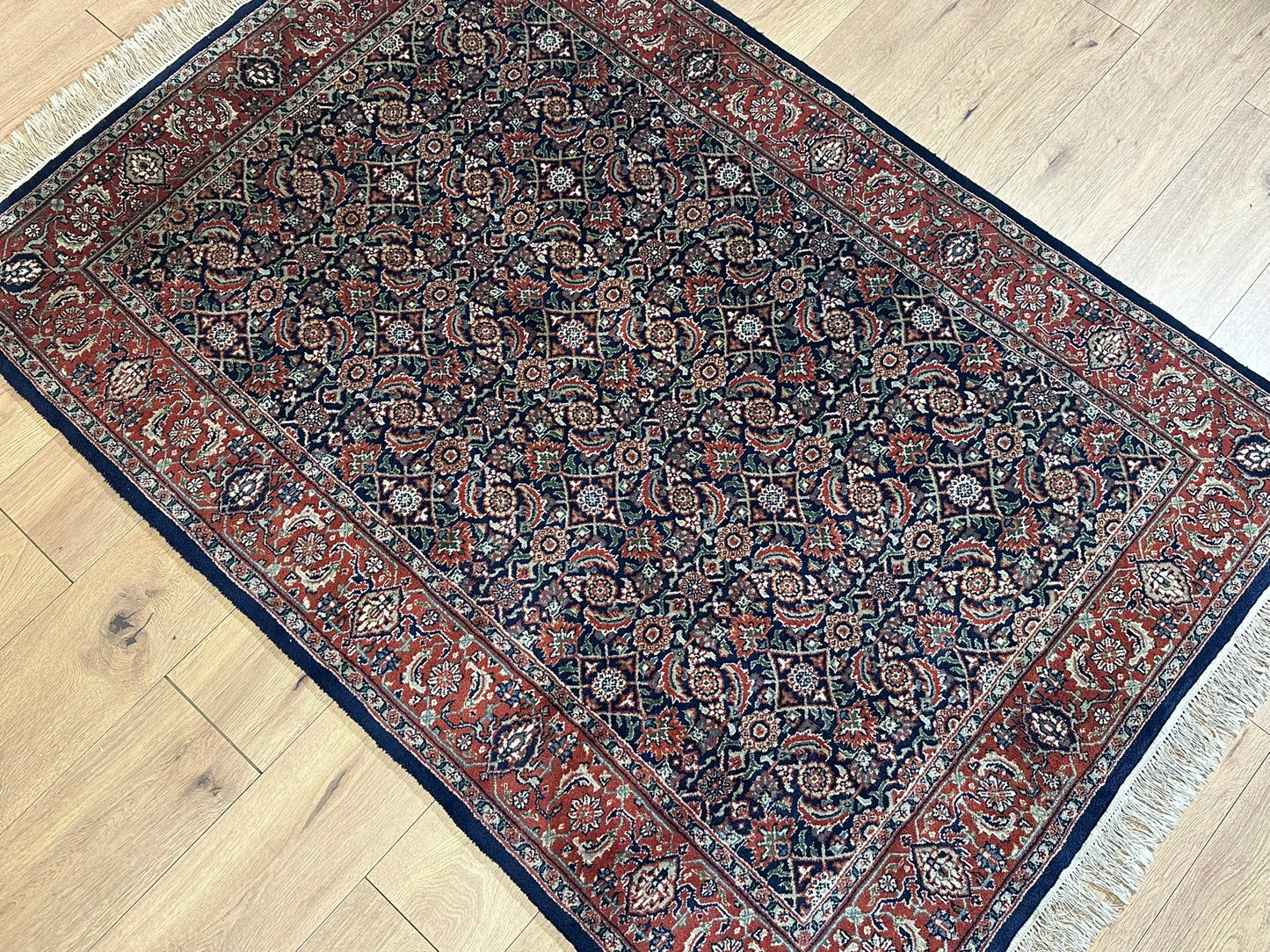   Orientteppich handgeknüpft Bidjar Herati 180x124 cm