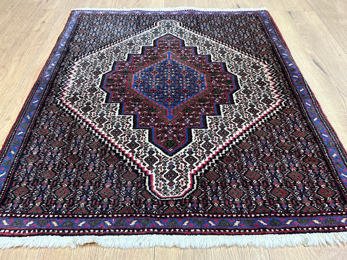 Orientteppich handgeknüpft Bidjar Senneh Wolle 100x75 cm