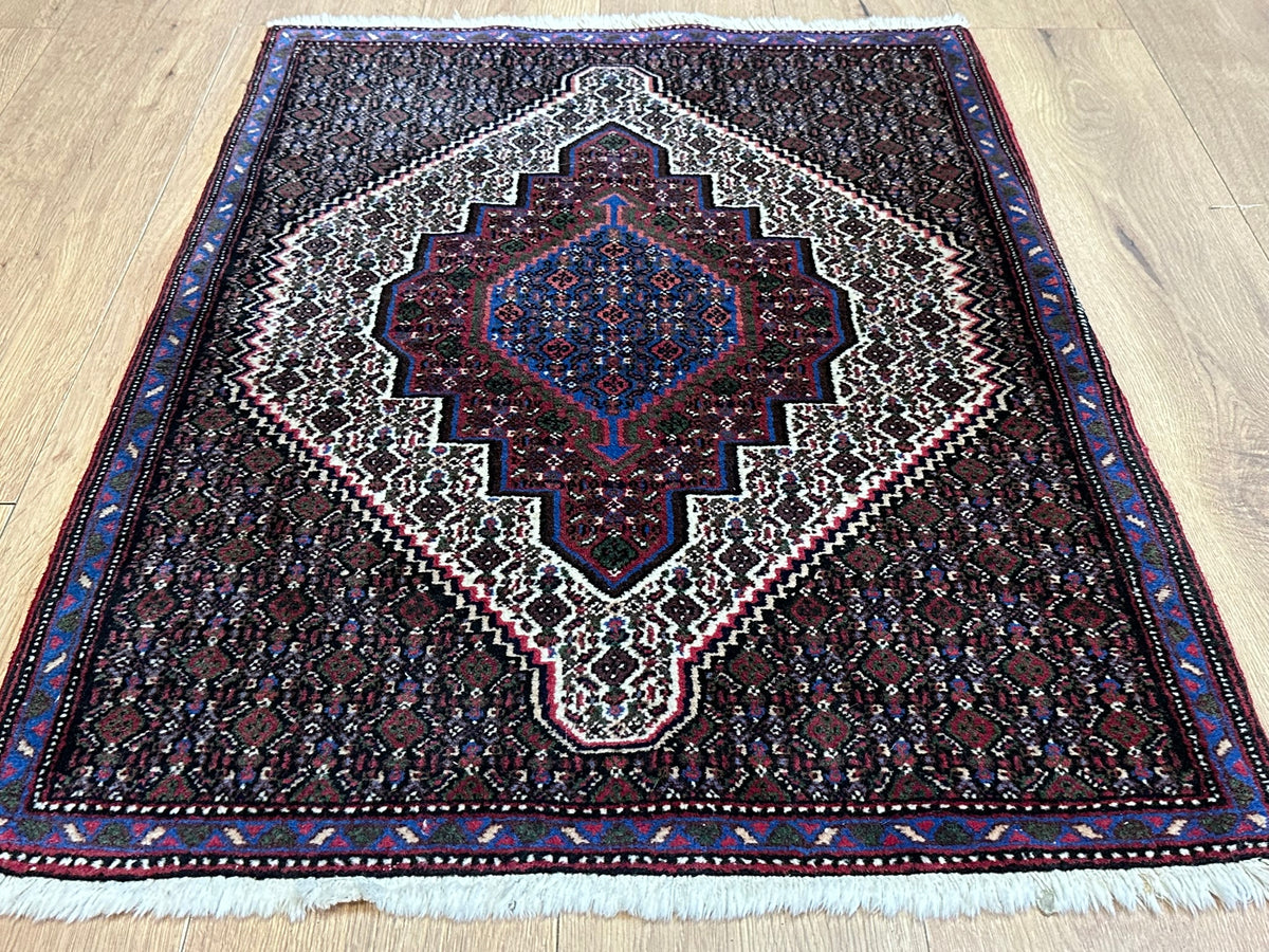 Orientteppich handgeknüpft Bidjar Senneh Wolle 100x75 cm