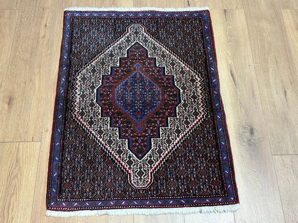 Orientteppich handgeknüpft Bidjar Senneh Wolle 100x75 cm
