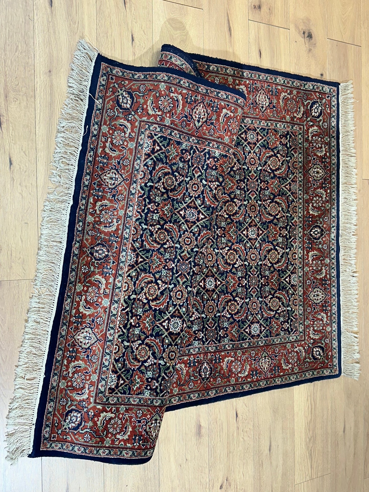   Orientteppich handgeknüpft Bidjar Herati 180x124 cm