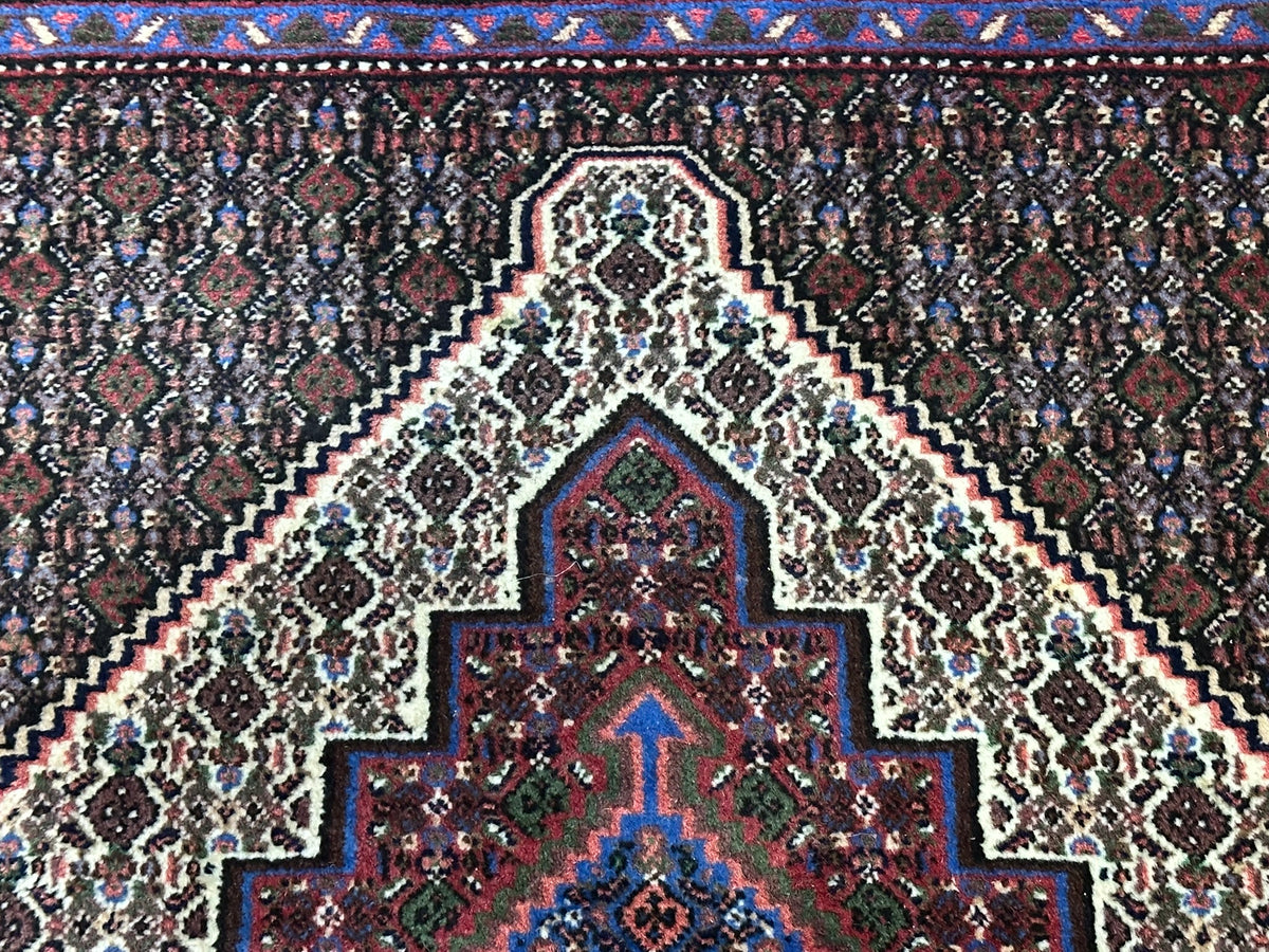 Orientteppich handgeknüpft Bidjar Senneh Wolle 100x75 cm