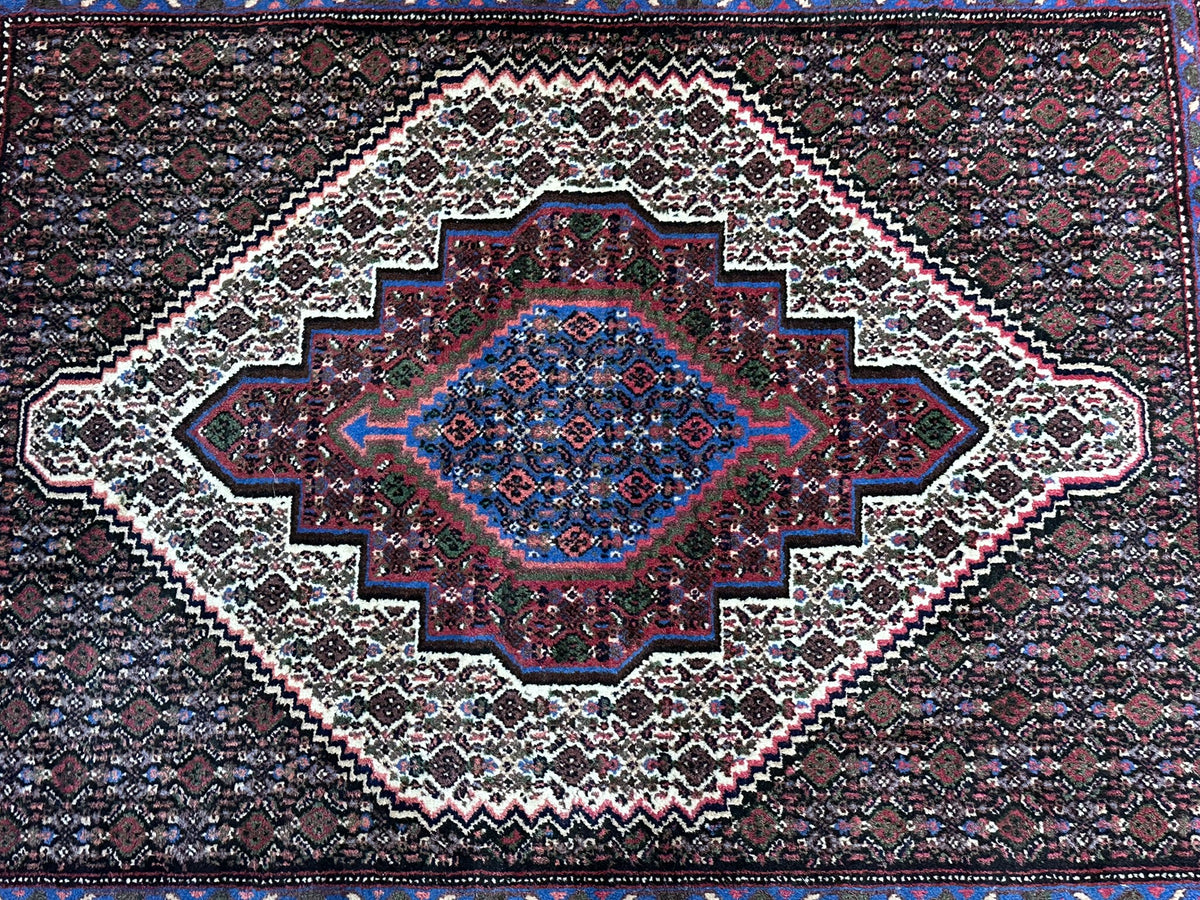 Orientteppich handgeknüpft Bidjar Senneh Wolle 100x75 cm