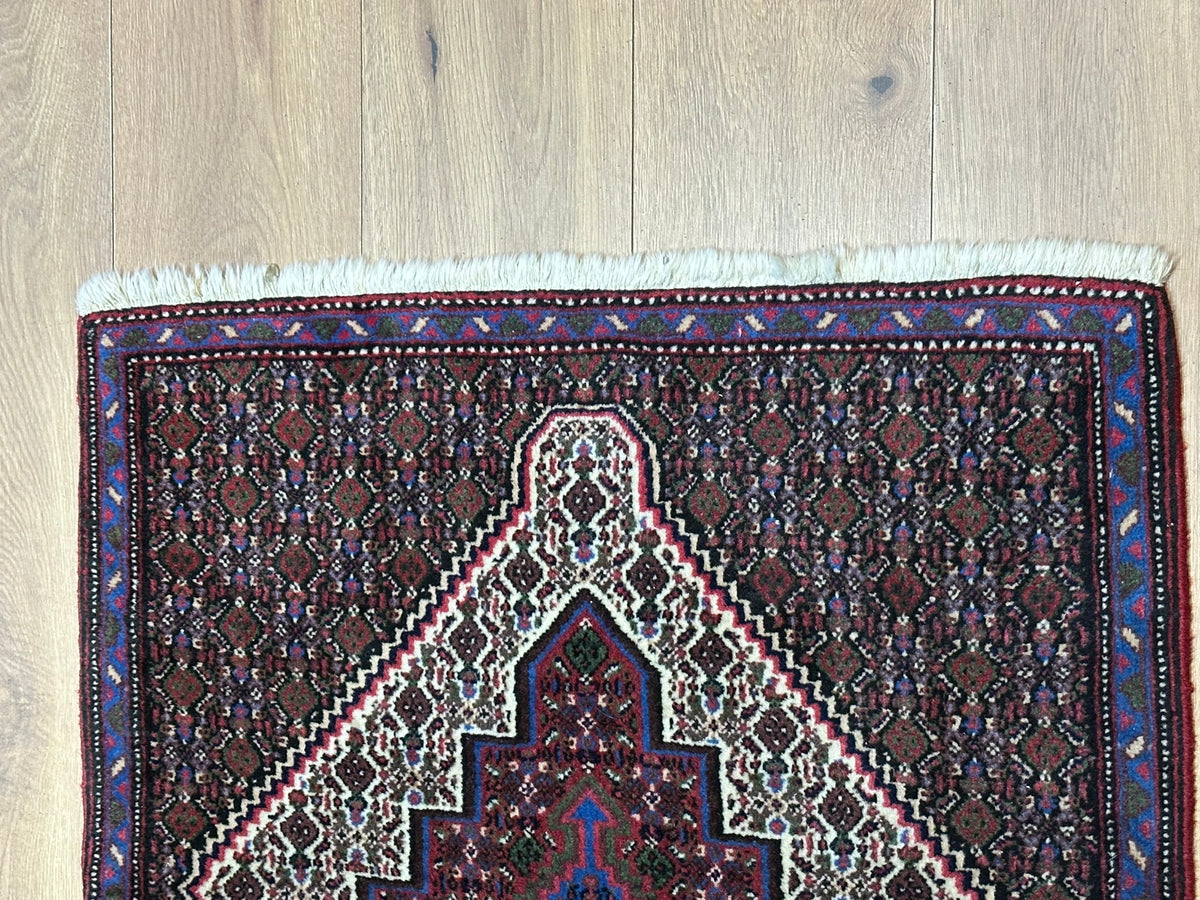 Orientteppich handgeknüpft Bidjar Senneh Wolle 100x75 cm