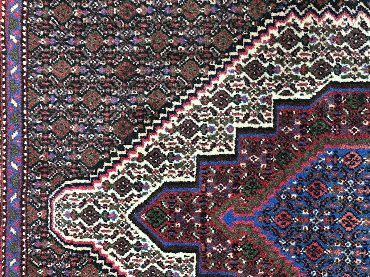 Orientteppich handgeknüpft Bidjar Senneh Wolle 100x75 cm