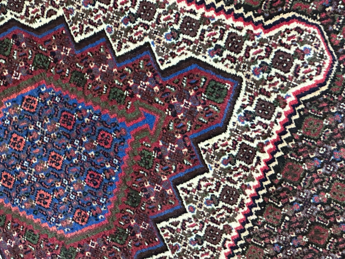 Orientteppich handgeknüpft Bidjar Senneh Wolle 100x75 cm