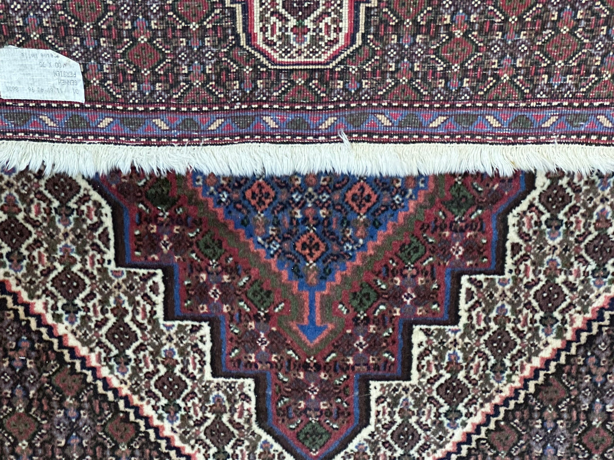 Orientteppich handgeknüpft Bidjar Senneh Wolle 100x75 cm