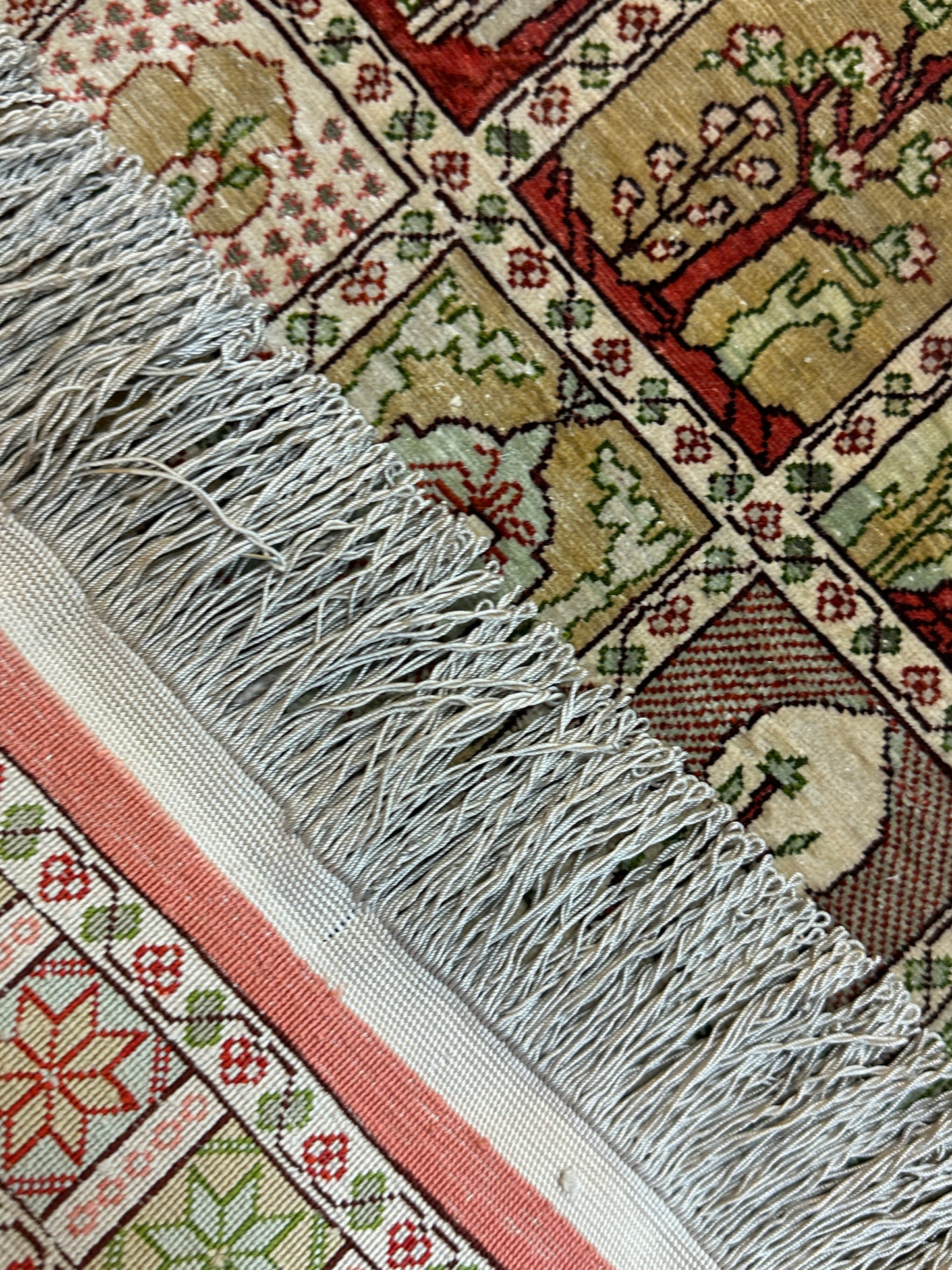 Handgeknüpfter Orientteppich Kayseri Seidenteppich 75x45 cm