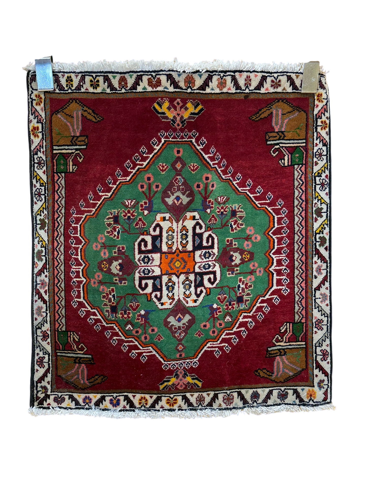 Orientteppich handgeknüpft Gaschgai 67x60 cm