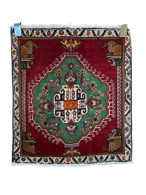 Orientteppich handgeknüpft Gaschgai 67x60 cm