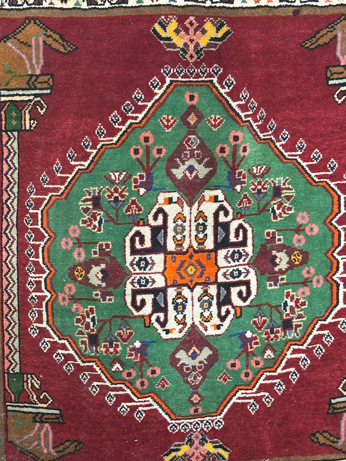 Orientteppich handgeknüpft Gaschgai 67x60 cm