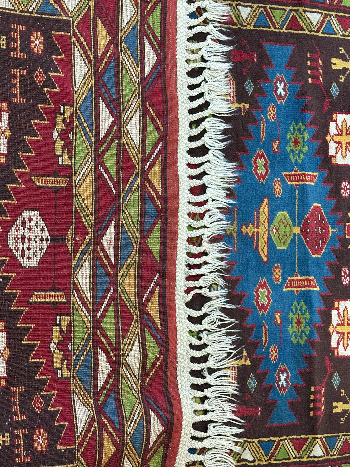 Orientteppich handgeknüpft Kazak Antik Naturfarben Wolle 190x125 cm
