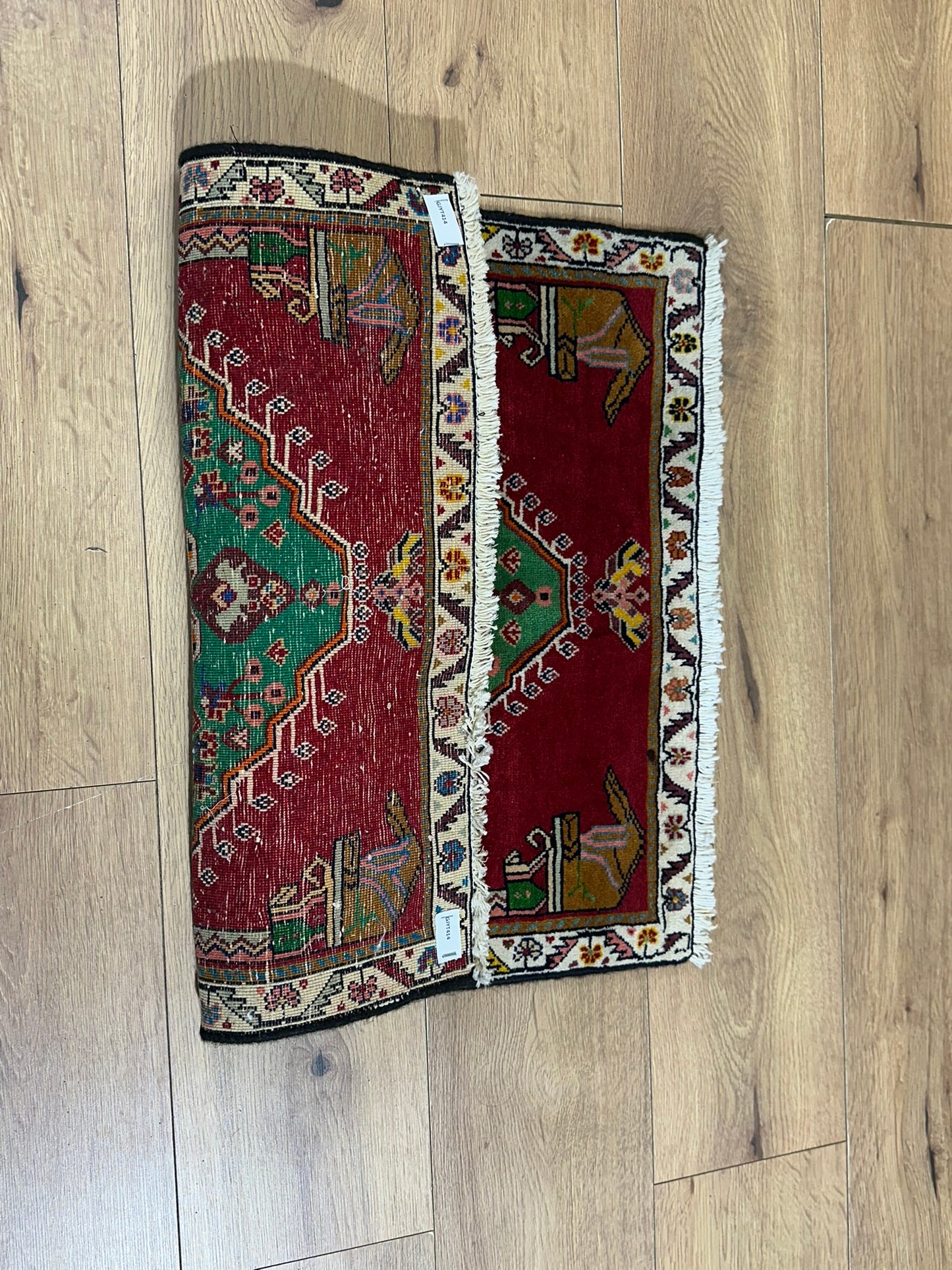 Orientteppich handgeknüpft Gaschgai 67x60 cm
