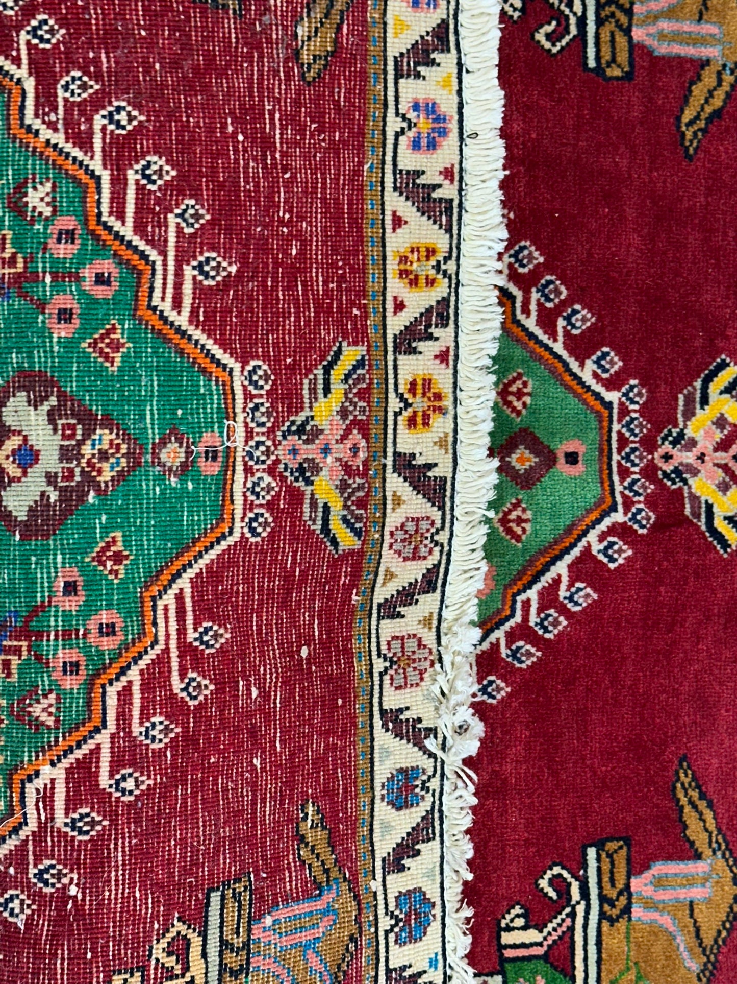 Orientteppich handgeknüpft Gaschgai 67x60 cm