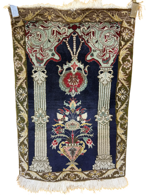 Orientteppich handgeknüpft Täbriz Lebensbaum 83x56 cm