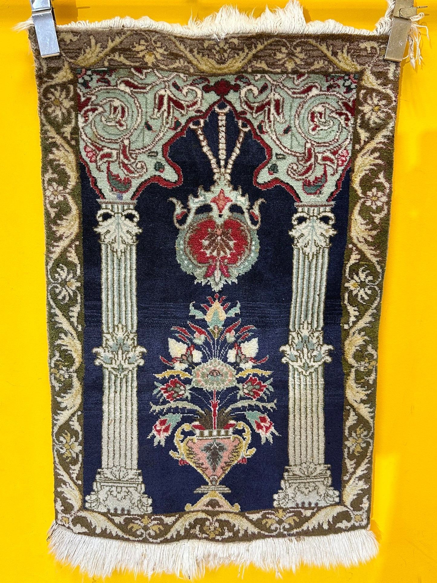 Orientteppich handgeknüpft Täbriz Lebensbaum 83x56 cm