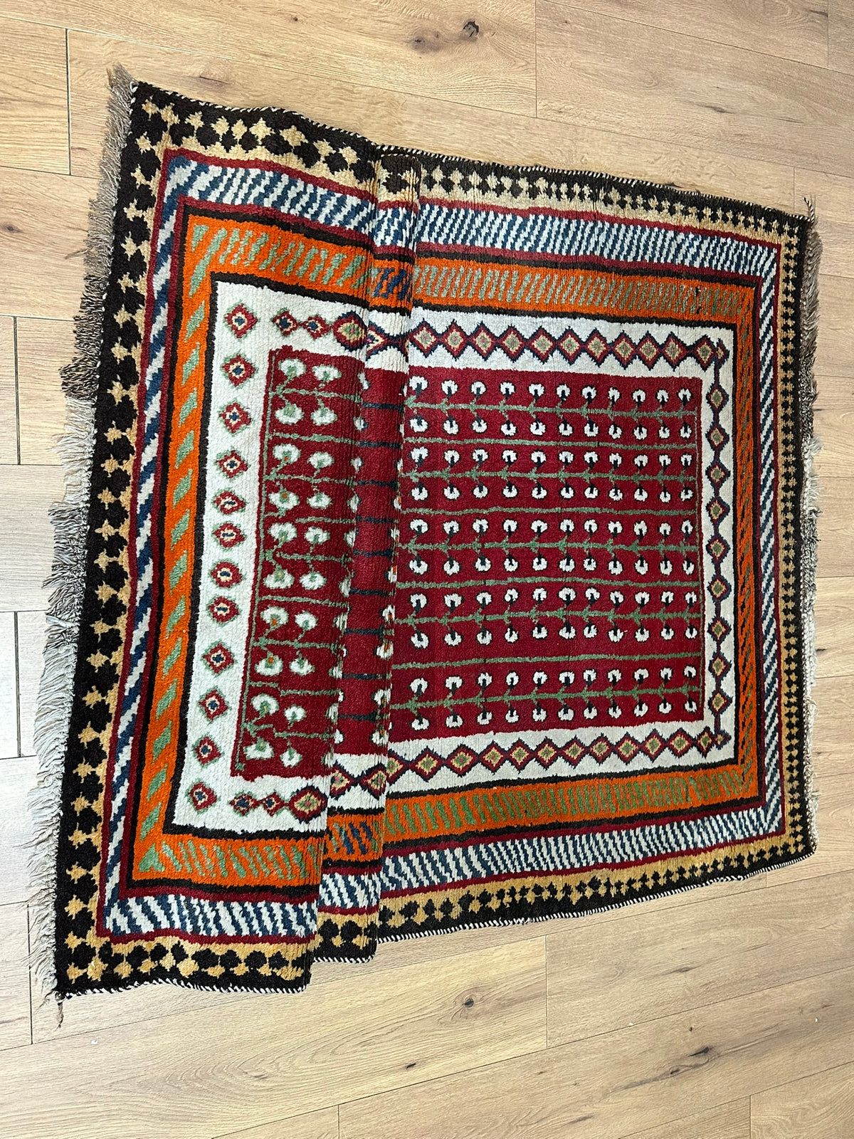 Orientteppich handgeknüpft Gabbeh Wolle Top 220x120 cm