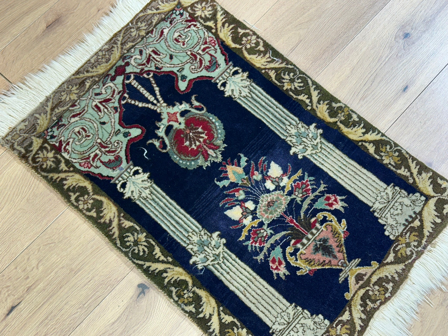 Orientteppich handgeknüpft Täbriz Lebensbaum 83x56 cm