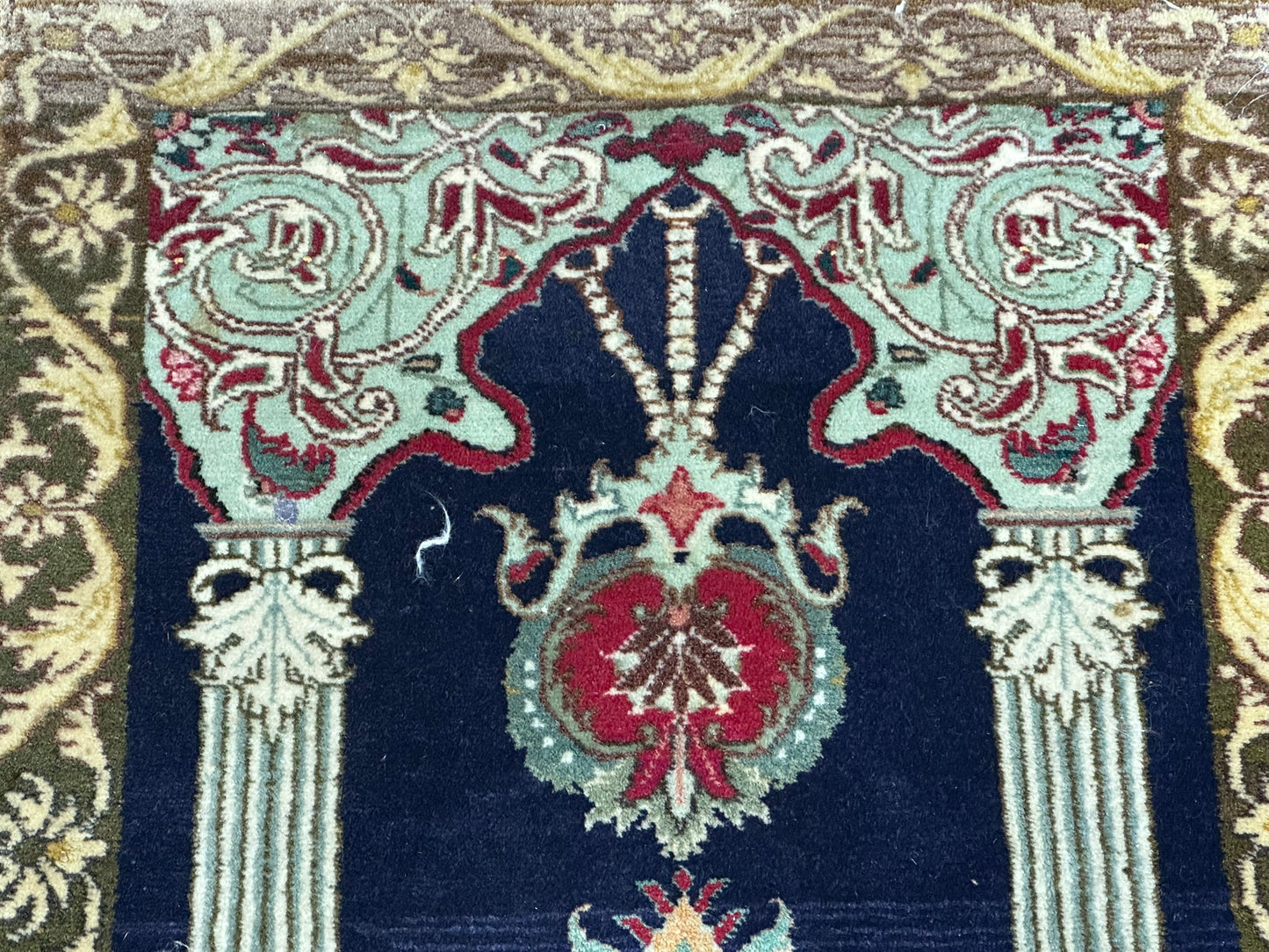 Orientteppich handgeknüpft Täbriz Lebensbaum 83x56 cm