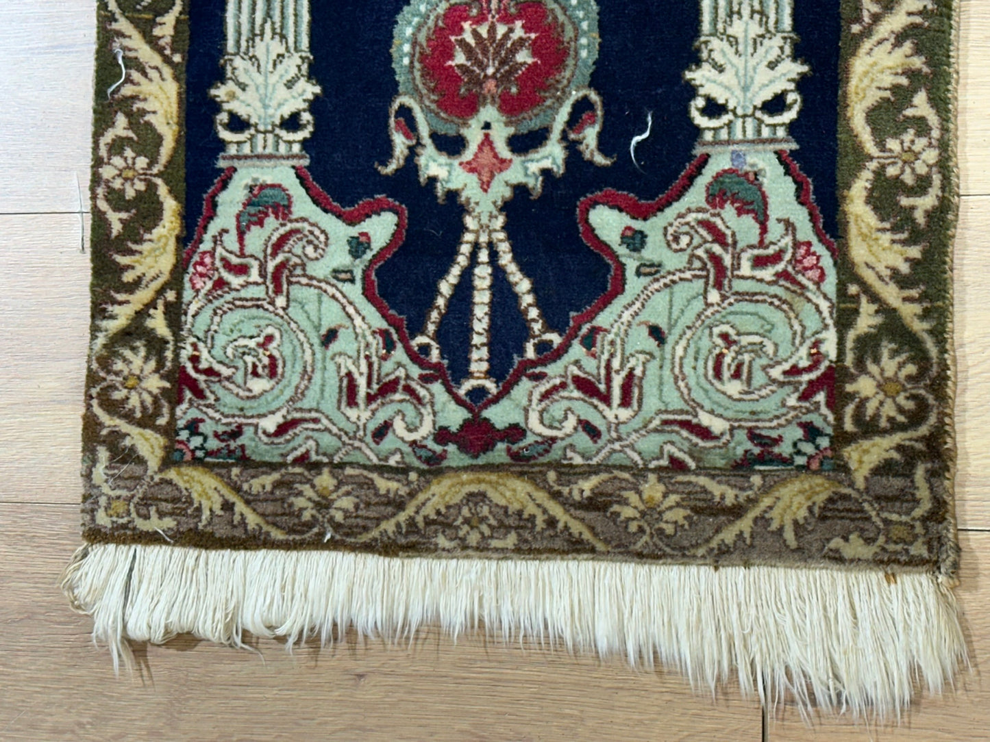 Orientteppich handgeknüpft Täbriz Lebensbaum 83x56 cm