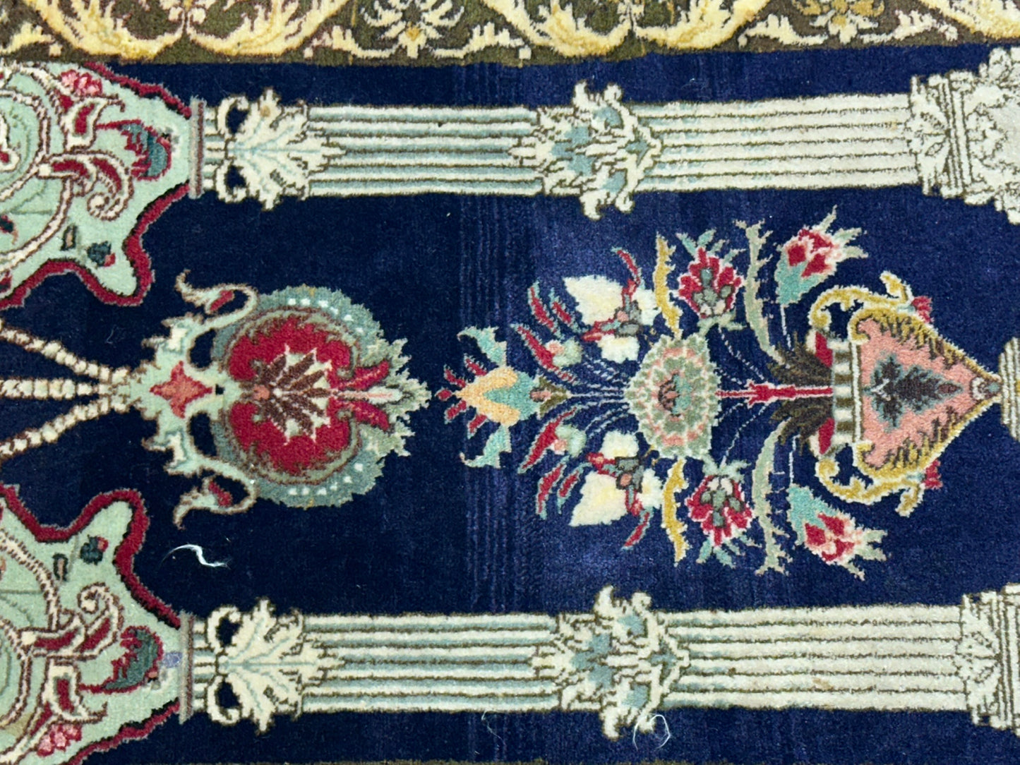Orientteppich handgeknüpft Täbriz Lebensbaum 83x56 cm