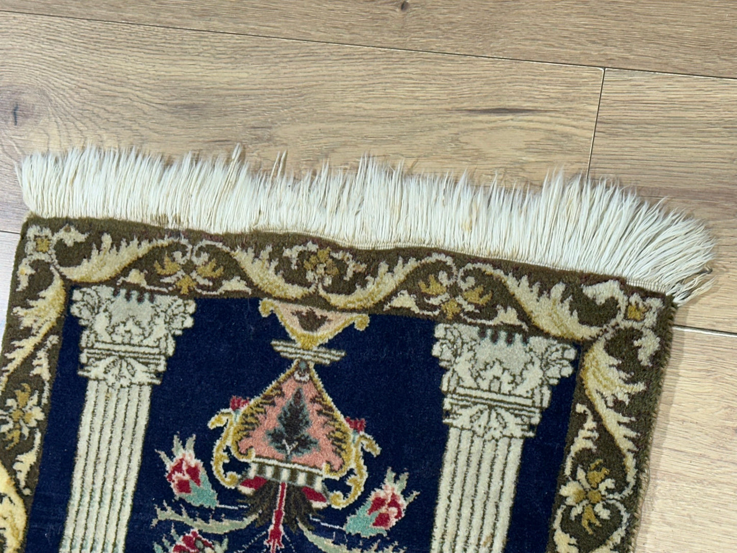 Orientteppich handgeknüpft Täbriz Lebensbaum 83x56 cm