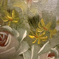 Deutsche Schule (XX) Ölgemälde Blumenstillleben Handsigniert 36x36cm