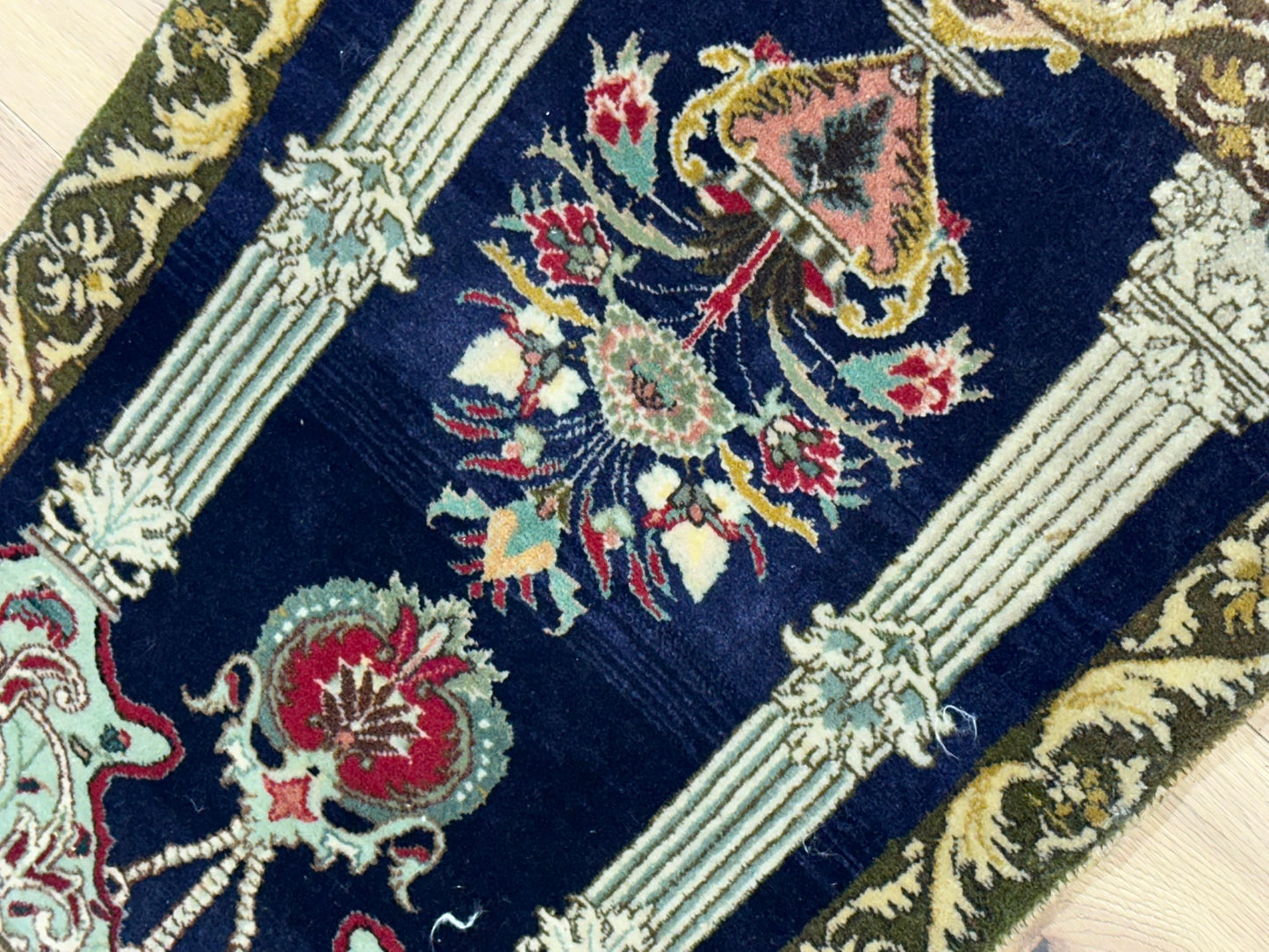 Orientteppich handgeknüpft Täbriz Lebensbaum 83x56 cm