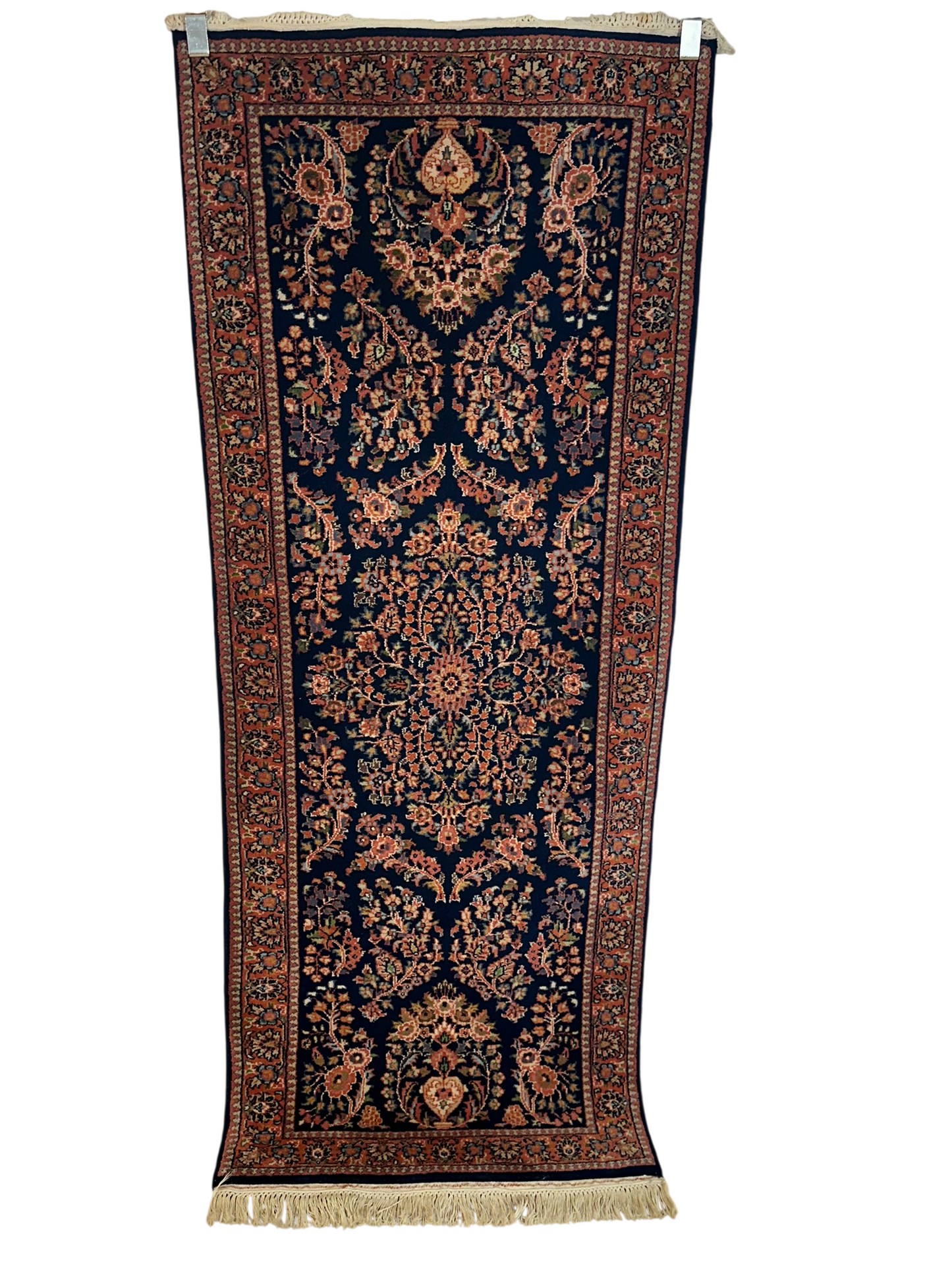 Orientteppich handgeknüpft Sarough Läufer 210x80 cm