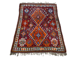 Orientteppich handgeknüpft Gaschgai Wolle 155x123 cm