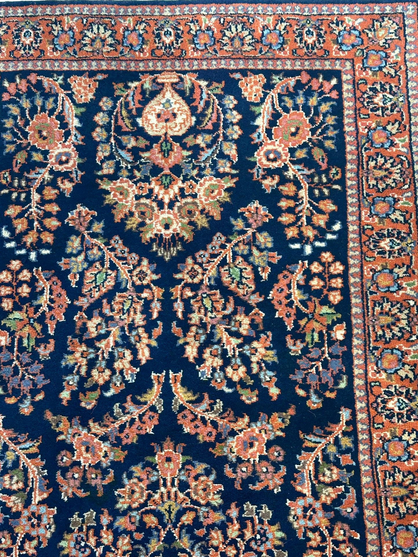 Orientteppich handgeknüpft Sarough Läufer 210x80 cm