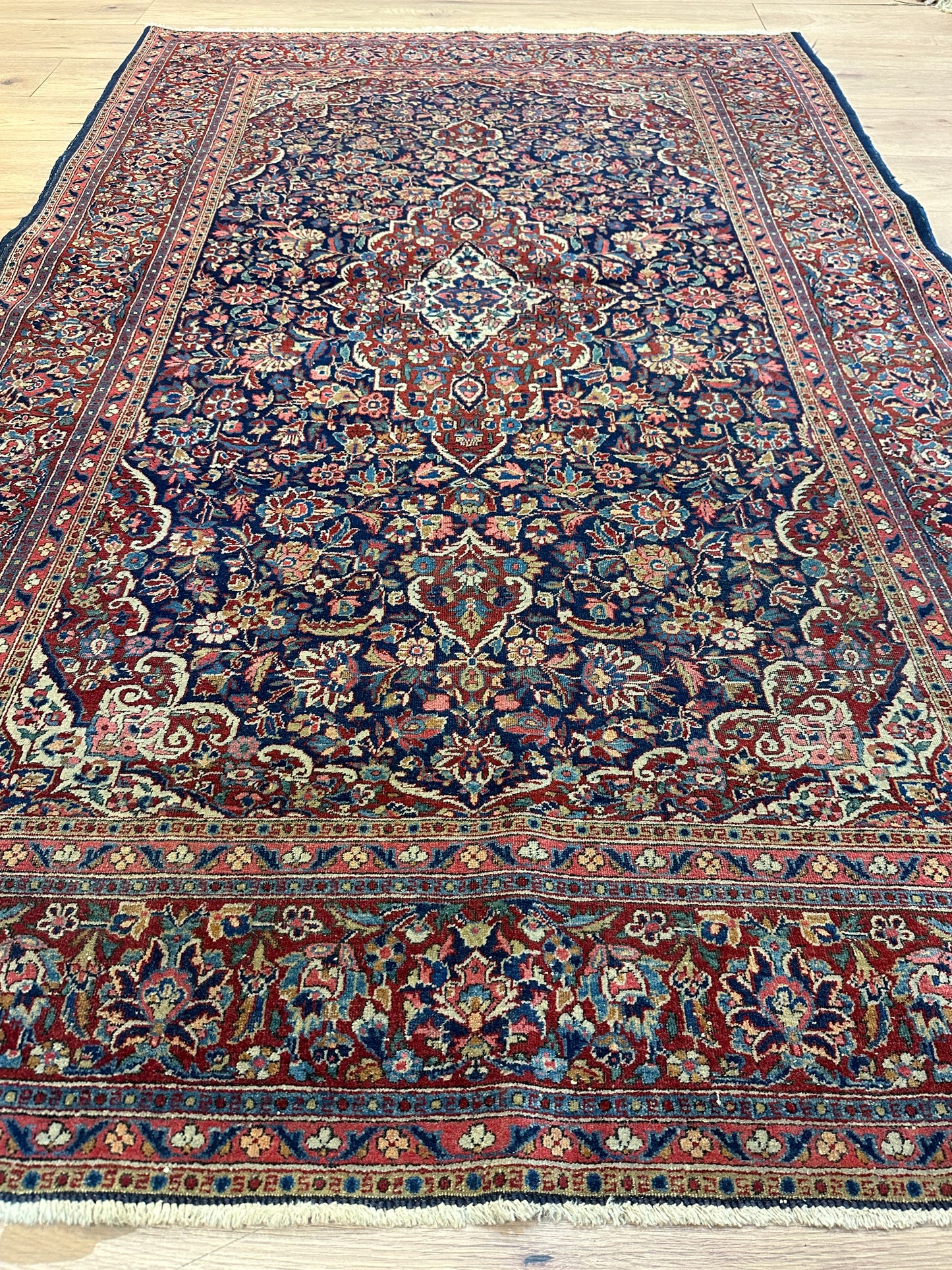 Handgeknüpfter Perser Orientteppich Keschan 205x130cm