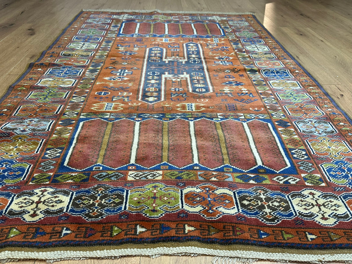 Orientteppich handgeknüpft Türkei Kazak Anatolien Selten 190x120 cm