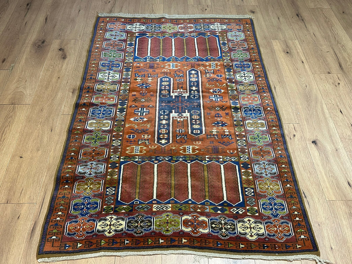 Orientteppich handgeknüpft Türkei Kazak Anatolien Selten 190x120 cm