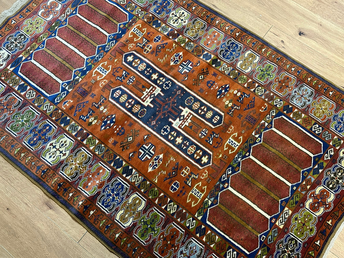 Orientteppich handgeknüpft Türkei Kazak Anatolien Selten 190x120 cm