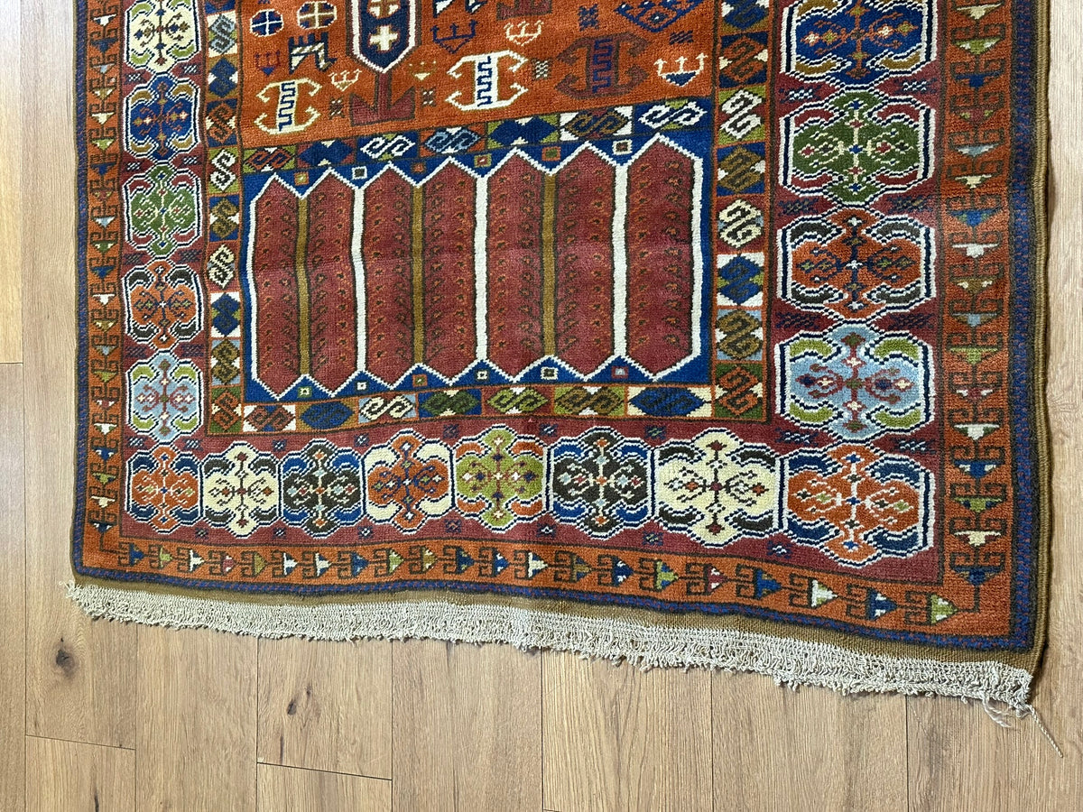 Orientteppich handgeknüpft Türkei Kazak Anatolien Selten 190x120 cm